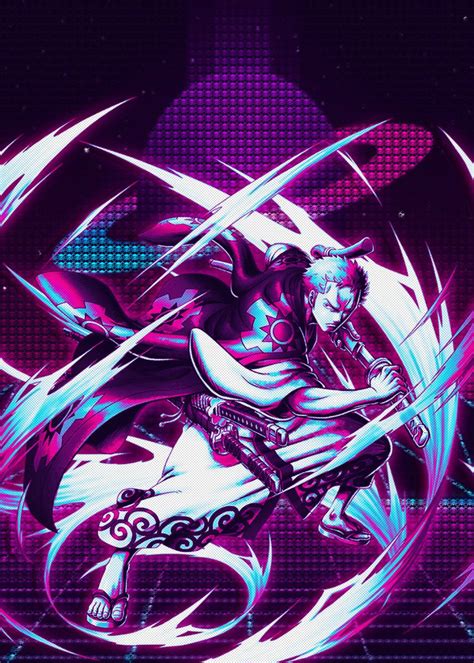 Roronoa Zoro Poster By Introv Art Displate In 2021 Manga Anime
