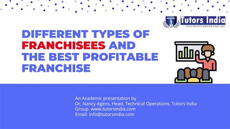 Different Types Of Franchisees And The Best Profitable Franchise Tutors
