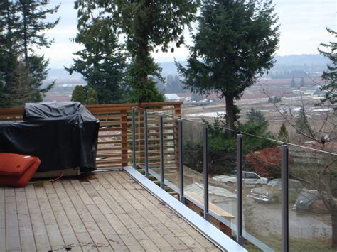 South Surrey ~ Topless Glass Railing Deck Pros Construction And Railing Inc