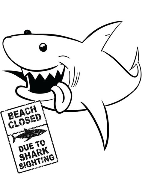 Shark Coloring Page For Kids