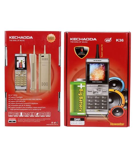 Kechaoda K36 4gb And Below Gold Feature Phone Online At Low Prices