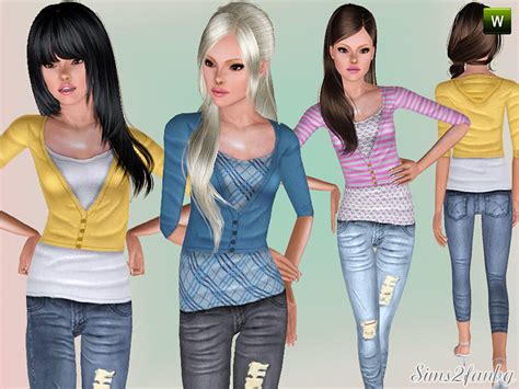 Sims2fanbgs 260 Teen Casual Set