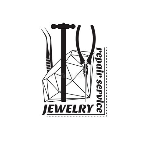 Image Of Logo Jewelry Service Trendy Concept For Repair Shop Or