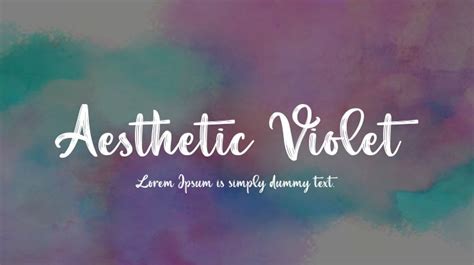Aesthetic Violet Font Download Free For Desktop And Webfont