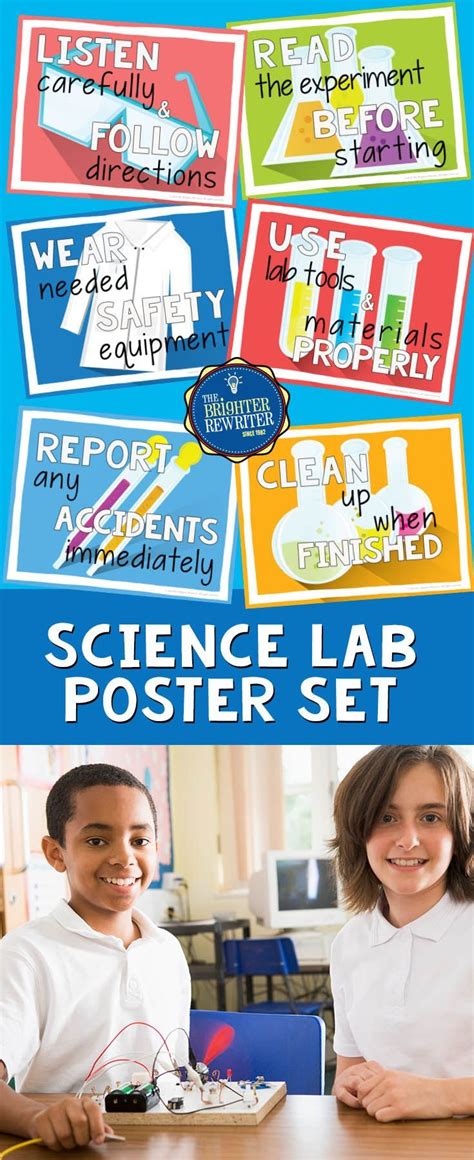 Science Lab Rules Poster Set For Upper Elementary Elementary Science