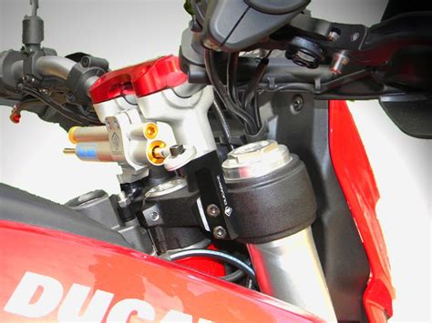 Motorcycle cnc steering damper bracket fork frame adaptor mounting clamps 50mm. Ohlins Steering Damper Mount Kit by Ducabike (SAS04D+COS01)