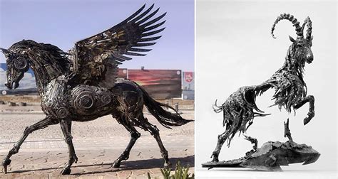 Sculptor Hasan Novrozi Creates Amazing Steampunk Animal Sculptures From