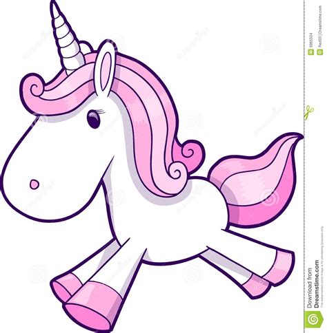 Pink Unicorn Vector Stock Images Image 9965504 Cartoon Unicorn