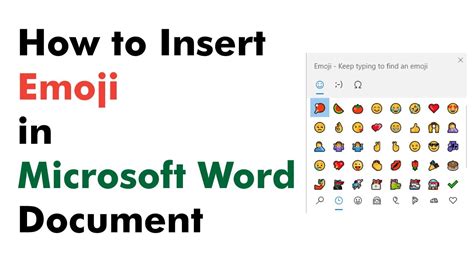 How To Insert Emoji Emojis In Microsoft Word Document Youtube