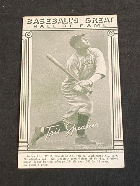 Lot 1948 Hall Of Fame Baseballs Great Tris Speaker Exhibit