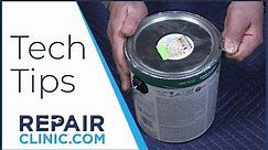 Quarters Open Paint Cans - Tech Tips from Repair Clinic