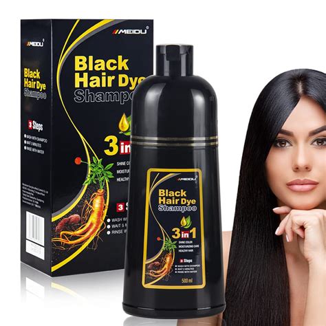 cosmtek meidu black hair dye shampoo for gray hair semi permanent hair color