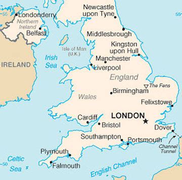 130 395 km² capitale : England Map with Cities - Free Pictures of Country Maps