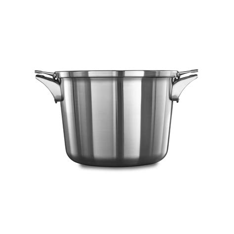 Calphalon Premier Space Saving Stainless Steel 8 Quart Stock Pot With