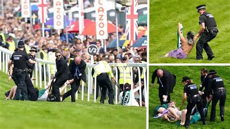 Animal Rights Protesters Storm Track At Epsom Derby In Second Jubilee