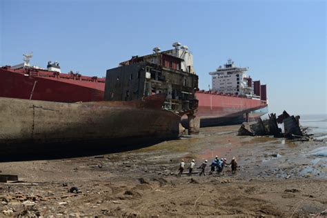 Ships Dismantled In South Asia In Beaching Process Of Ship Breaking