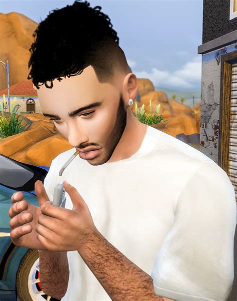 Ebonix Sincerelyasimmer Curly Mohawk Sims 4 Hair Male Sims 4 Curly