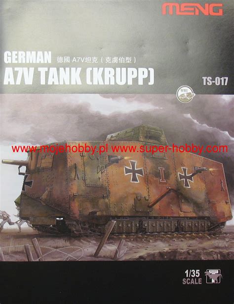 German A7v Tank Krupp Meng Model Ts017