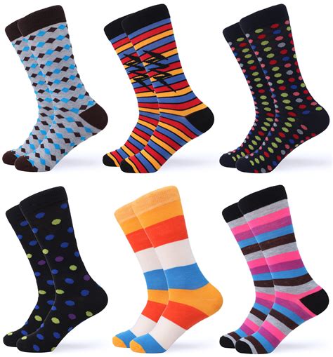 Gallery Seven Mens Dress Socks Funky Colorful Socks For Men 6 Pack