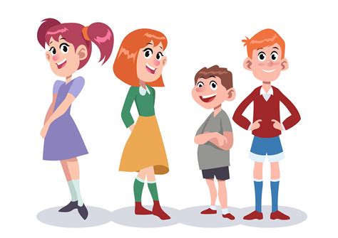 Children Character Set Illustration 511072 Vector Art At Vecteezy