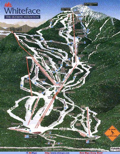 Whiteface Mountain Lake Placid Ski Resort Guide Location Map
