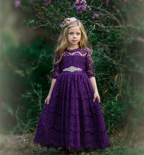 Purple Little Girl Dress Munimorogobpe