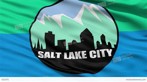 American State City Flag Of Salt Lake City Stock Animation 652075