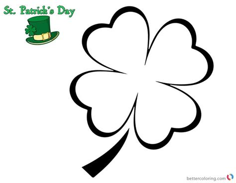 Leaf Clover Coloring Page Free In This Article Well Showcase Some Of Our Favorite Four Leaf