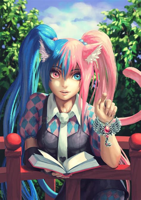Commission Kitsuneonwheelz Anime Cat Girl Manga Cute