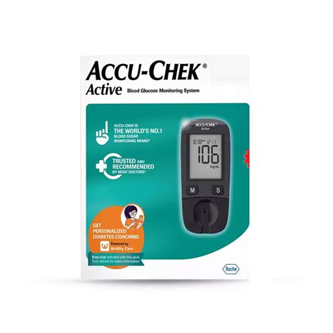 Accu Chek Active Glucose Test Strips Pieces Blood Glucose Meter Kit