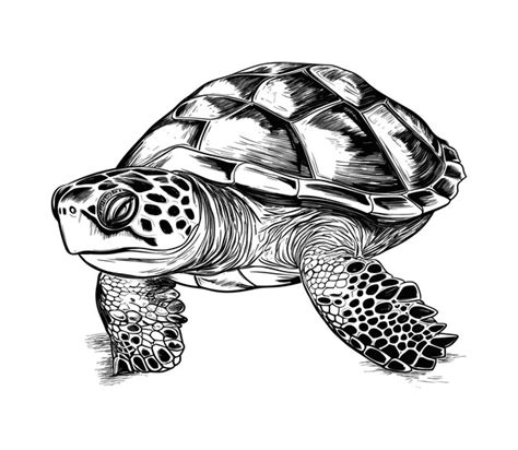 Premium Vector Hand Drawn Turtle Vector Illustration