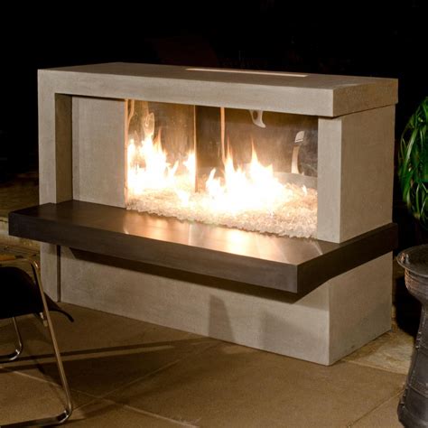 American Fyre Designs Manhattan 59 Inch Outdoor Natural Gas Fireplace Cafe Blanco Gas Log Guys