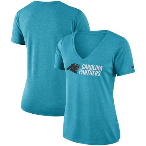 Carolina Panthers Nike Womens Performance V Neck T Shirt Blue