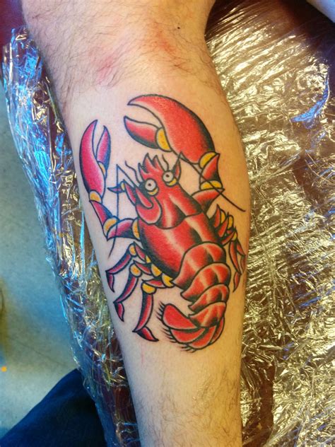 Traditional Lobster By Matt Made Rite Tattoo Portland Me Tattoos