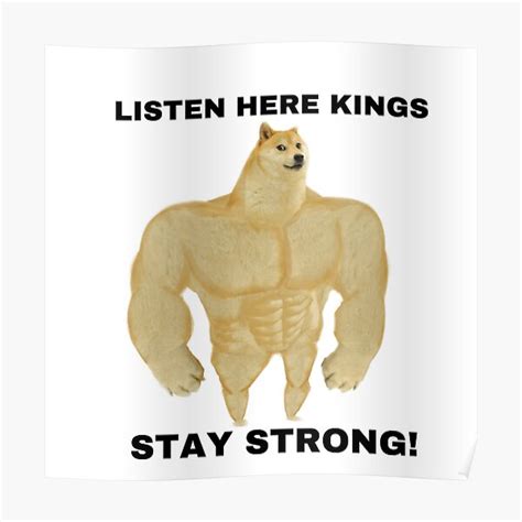 Cheems King Posters Redbubble