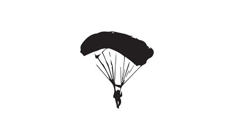 Skydiving Vector Illustration Design Black And White 5641756 Vector Art
