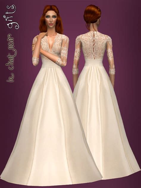 Pin On Sims 2 Weddings Bridalwear