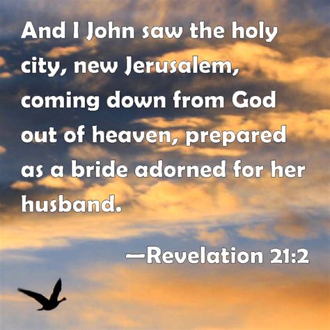 Revelation 212 And I John Saw The Holy City New Jerusalem Coming