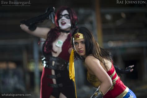 Injustice Wonder Woman With Eve Beauregard As Harley Quinn