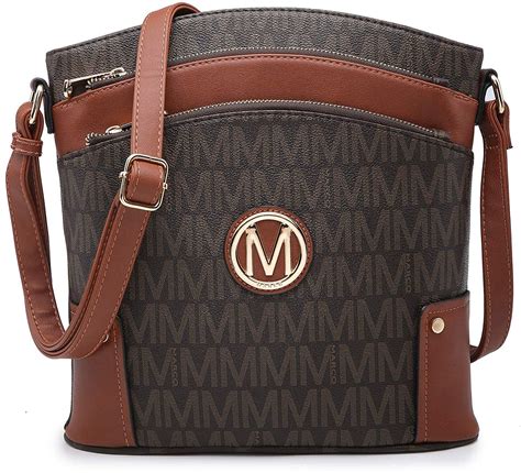 Mkp Large Crossbody Bags For Women Monogram Triple Zip Pocket Cross