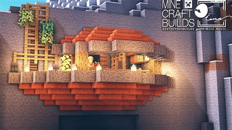 🔨🏡 Minecraft 🗻 How To Build A Mountain House With Acacia Wood Easy