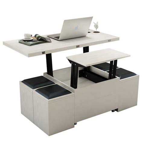 The coffee table's foldable style allows it to be changed into a variety of different configurations, providing multiple options and usages. New Design Simple Multifunctional Folding Lift Top Coffee ...