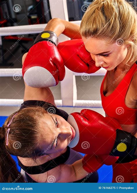 Portrait Of Sport Girl Boxing Stock Image Image Of Adult Female