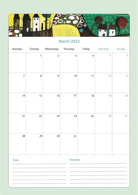 2022 Wall Calendar A4 Wall Calendar 2022 Monthly Art Etsy Uk