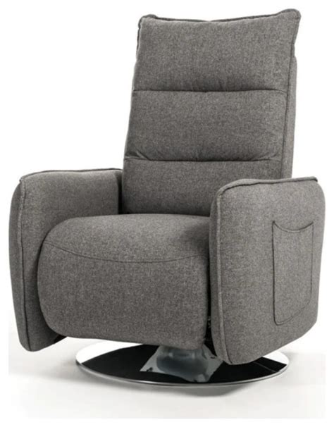 Emily Modern Gray Fabric Recliner Chair Contemporary Recliner