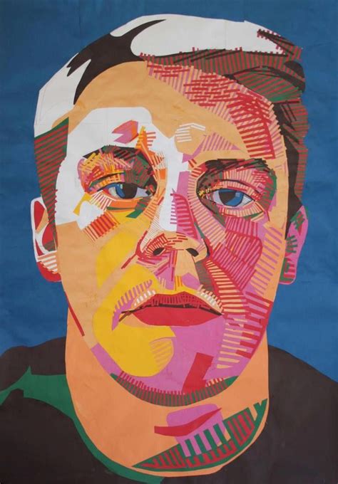Saatchi Art Artist Elliott Booth Collage “self Portrait Collage” Art