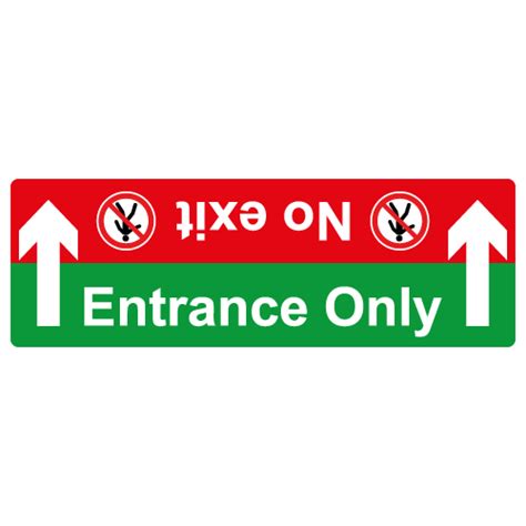 Entrance Only No Exit Floor Sticker Social Distancing Safety Signs