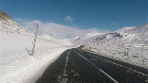 First Snowfall Along The A93 Snow Road To Glenshee Ski Centre