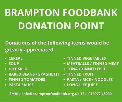 Brampton Foodbank Huntingdon