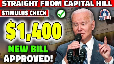 Straight From Capitol Hill 1400 Stimulus Checks Deposits Confirmed